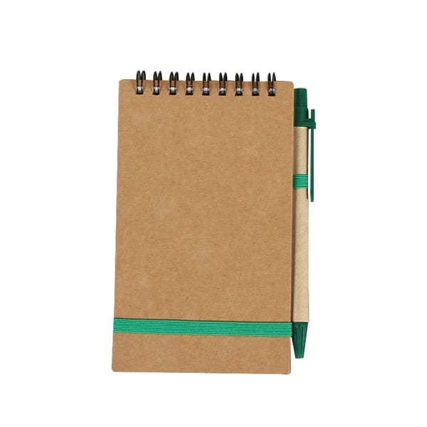 Recycled Spiral Jotter Notebook with Pen