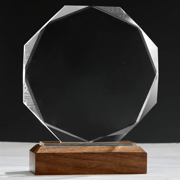 Tewin Crystal Awards Trophy with Square Base