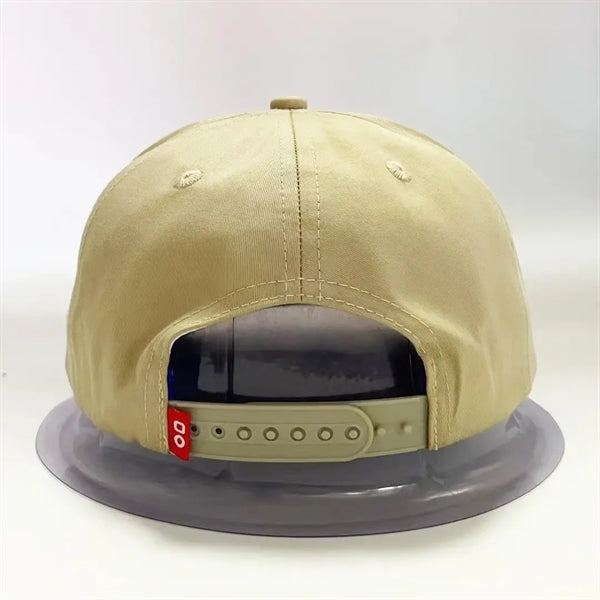 5 Panel Structured Cotton Baseball Caps With Rope