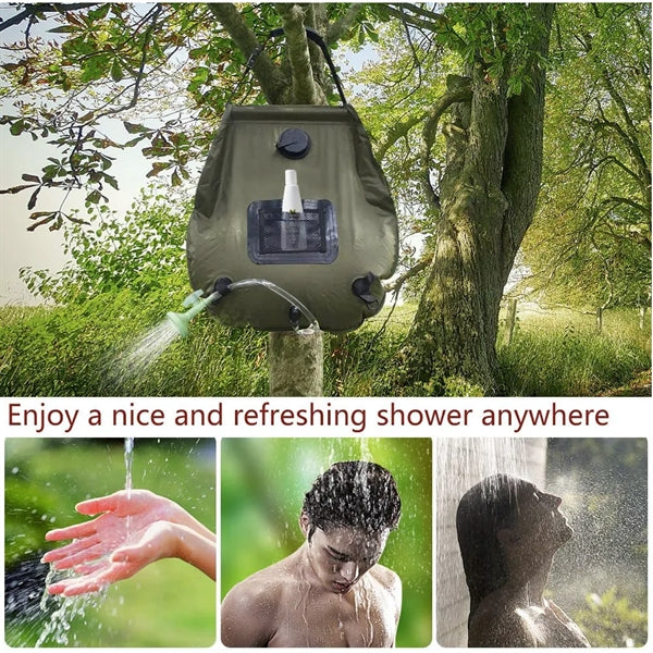 5 gallons/20L Solar Heating Camping Shower Bag