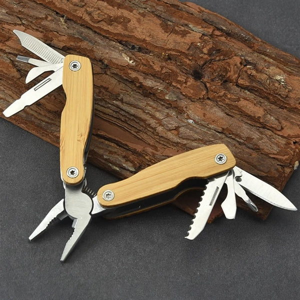 Multi-Function Pocket Pliers with Wooden Handle