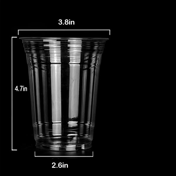 Recycled 16 oz Soft Sided Clear Plastic Cup