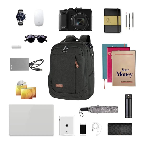 Large Business College Laptop Travel Backpack With USB Port