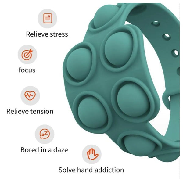 Stress Relief Wristband Finger Press Silicone Bracelets Toy