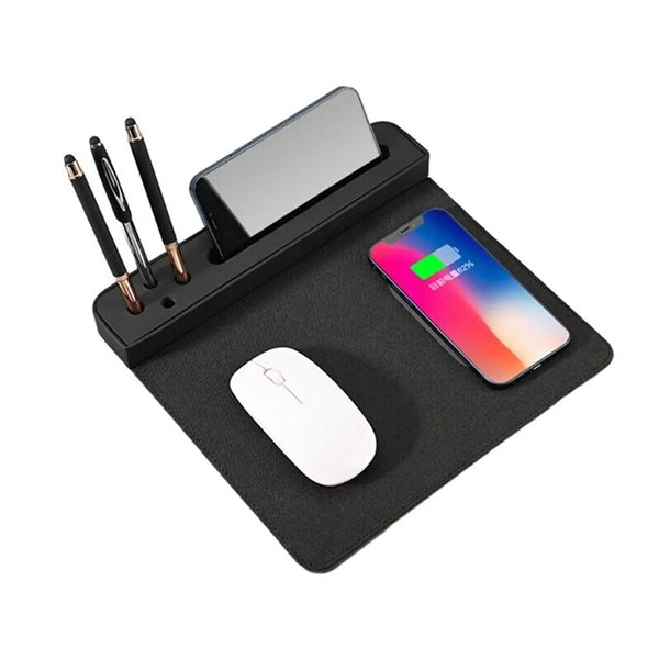 Bamboo Wooden 15W Phone Wireless Charging Mouse Pad