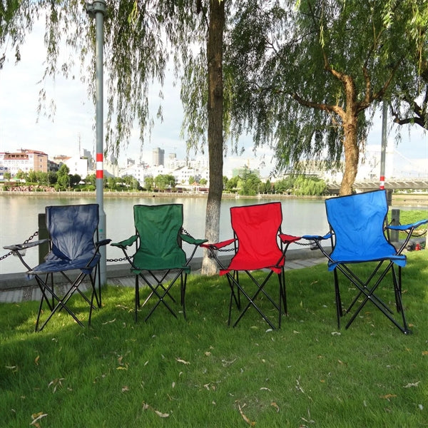 Outdoor Folding Camping Captains Chair With Carrying Bag