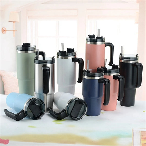 30 oz Stainless Steel Vacuum Double Wall Mug with Handle