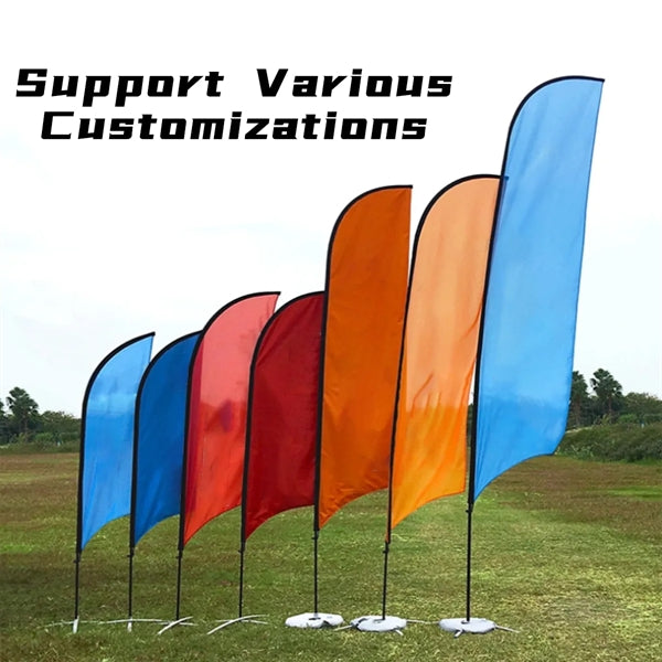 Lasting Durable Promotion Custom Feather Flag Banner Set