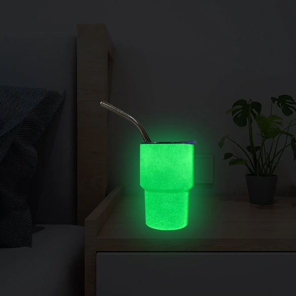 2 oz Double Wall Mini White Sublimation Glowing Tumbler