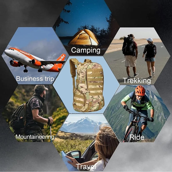 35L Waterproof Bagmilitary Adjustable Chest Strap Backpack