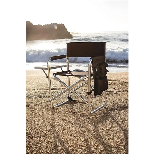 Deluxe Lightweight Folding Directors Chair With Side Table