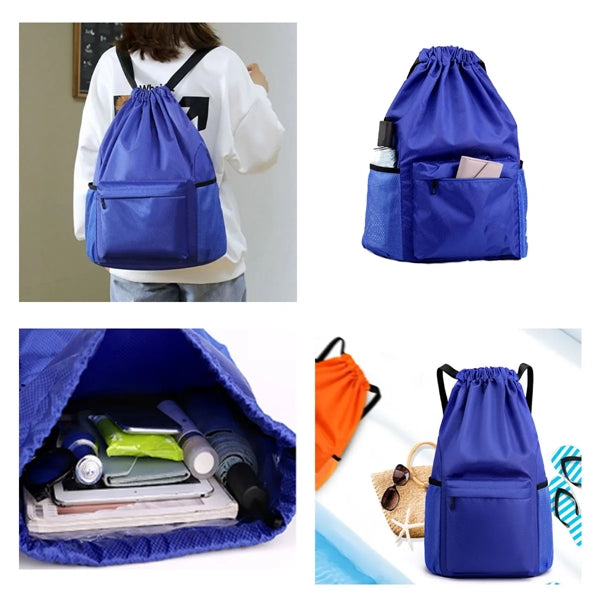 Oxford Large Capacity Waterproof Drawstring Gym Backpack