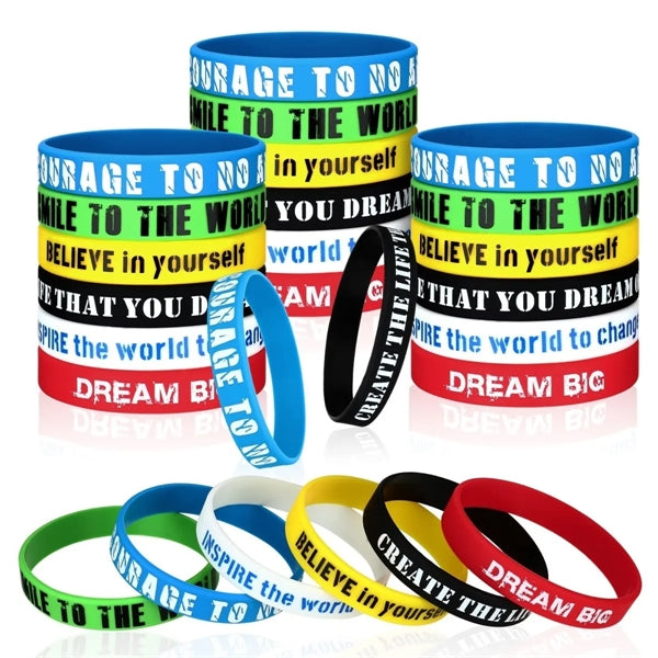 Screen Printed Silicone Bracelets