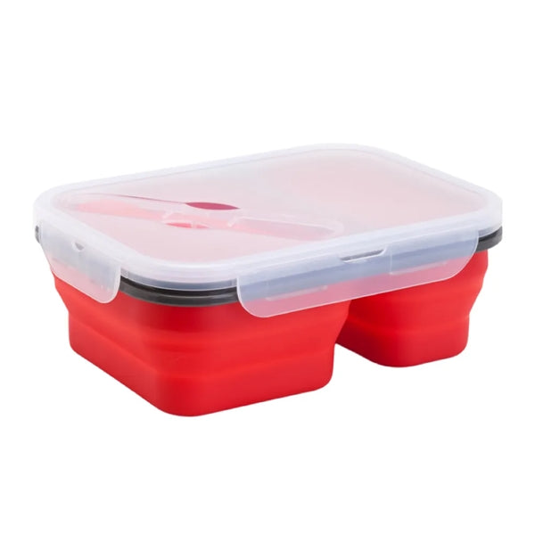 2 Compartments Collapsible Bento Box BPA Free