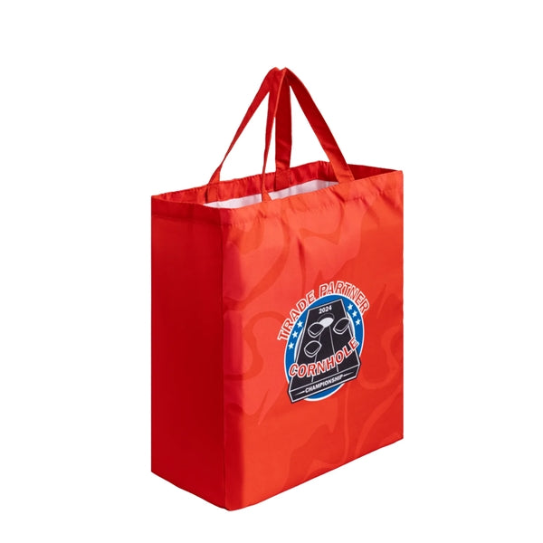 8 Oz Sublimated Poly Canvas Tote Bag w/ Gusset - 14"x18"x6"