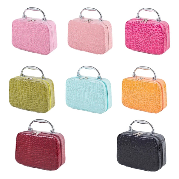 Spacious Korean-inspired Cosmetic Bag With A Built-in Mirror