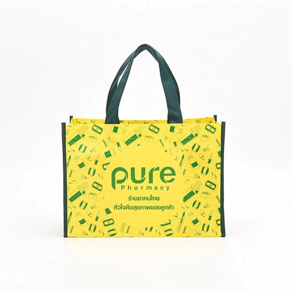 Sublimated PET Non-Woven Tote Bag Gusset -4 Sided 14"x12"x6"