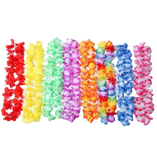 Flower Lei Necklace with PVC Medallion