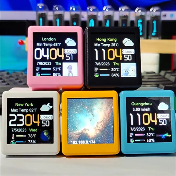Smart Digital WiFi LCD Display Weather station Alarm Clock