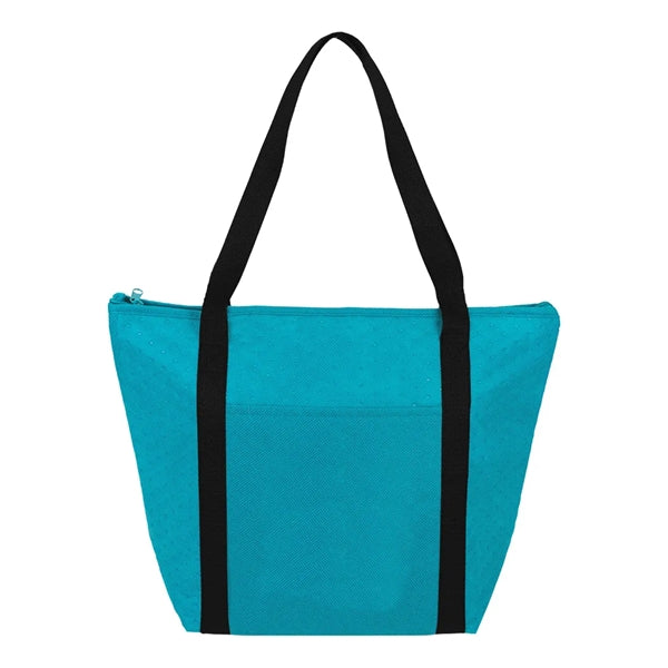 Wide Zipper Cooler Tote Bag