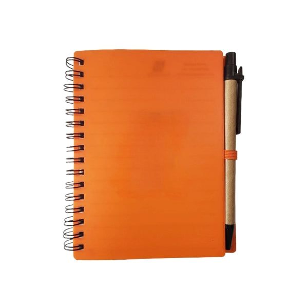 Plastic Cover Spiral Notepad with Pen