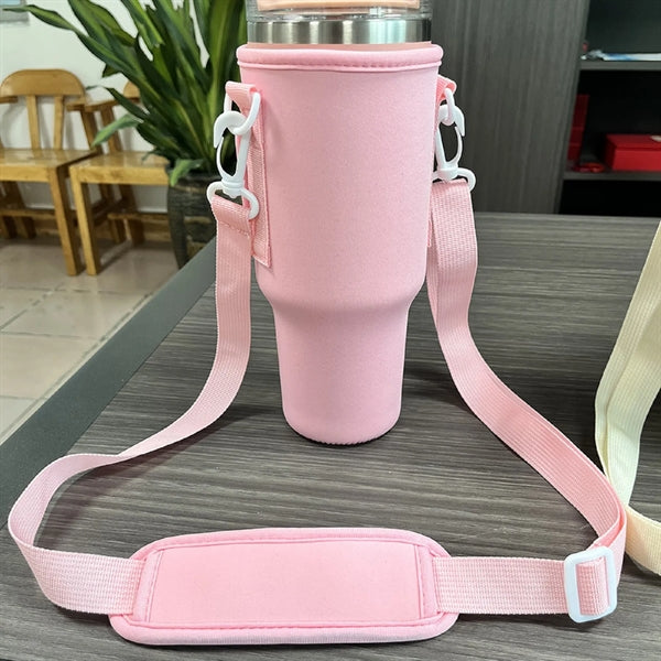 40 Oz. Adjustable Tumbler Sleeve Carrier Bag with Strap