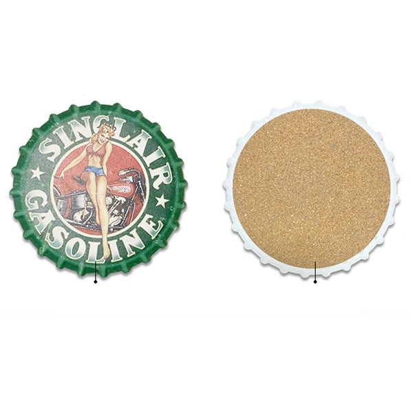Absorbing Ceramic Coasters With Cork Base