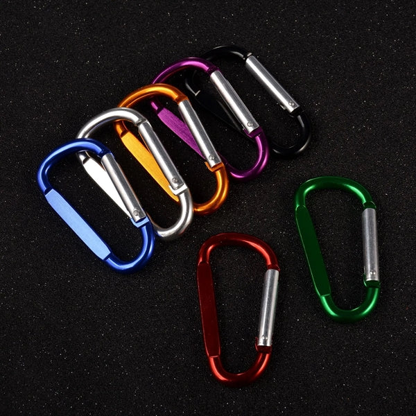 Durable Aluminum D-Shape Carabiner Clip for Outdoor Use