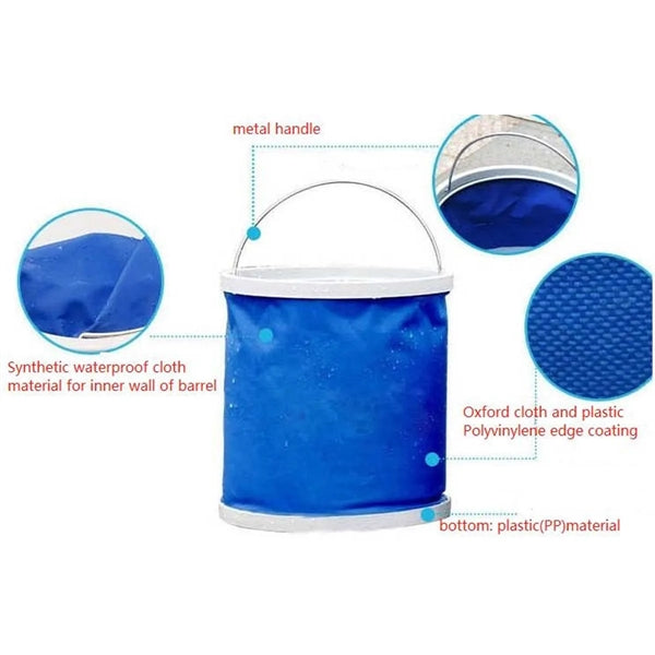11L Large Portable Folding Water Bucket with Handle