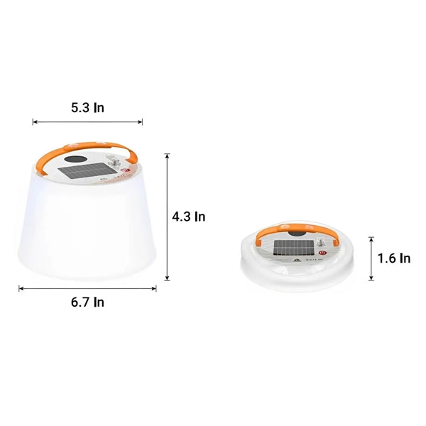 Solar Inflatable Camping Lantern With Bluetooth Speaker