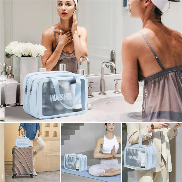Translucent Toiletry Bag with with Handy Handle