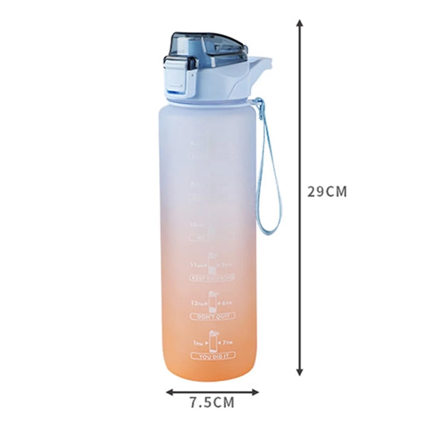 32 oz Drinking Water Bottle with Straw and Carrying Strap