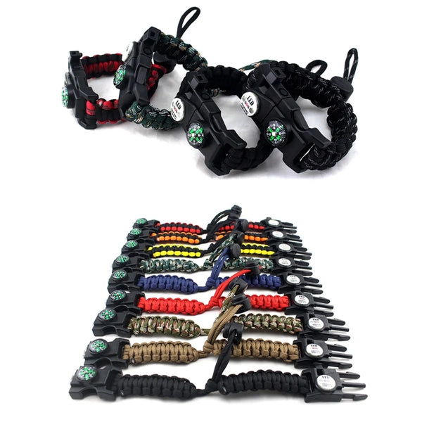 Sports Paracord Bracelet Adjustable with 20 Emergency Tools