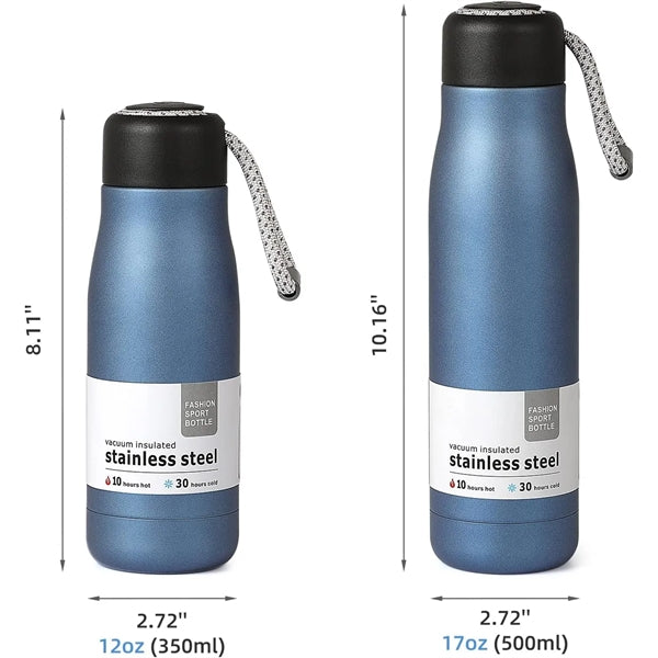 17oz Insulation Water Bottle Thermos Vacuum Flask with Strap