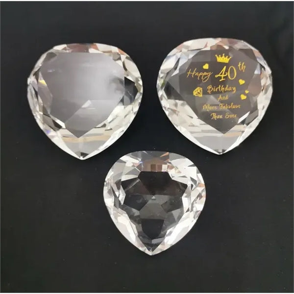 Anniversary Heart Shaped Crystal