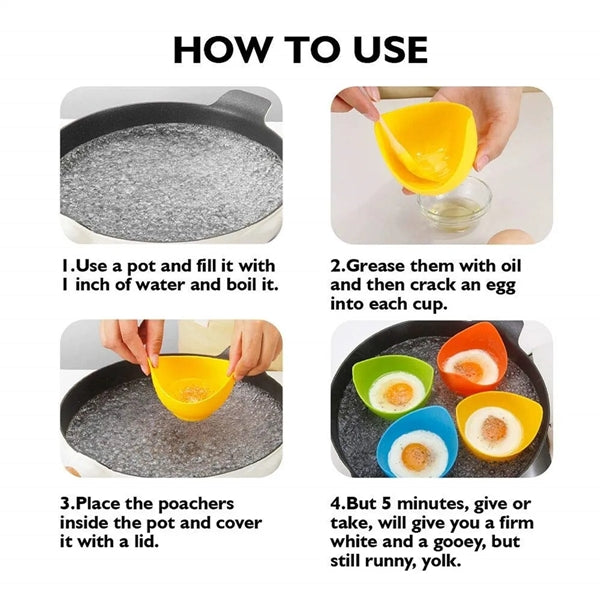 Silicone Egg Poacher Cup for Microwave