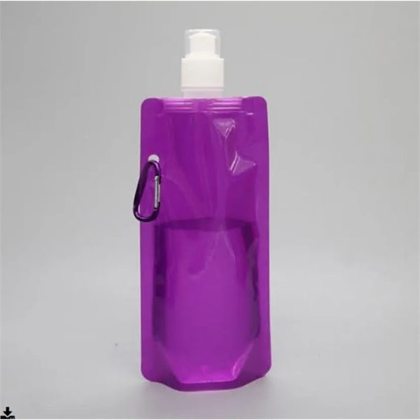 16 Oz Foldable Water Bottle w/Carabiner