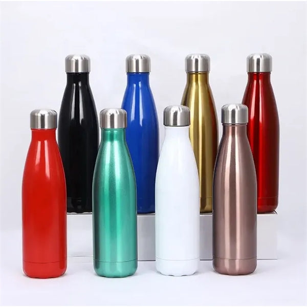 17oz Cola Shaped Insulated Stainless Steel Water Bottle