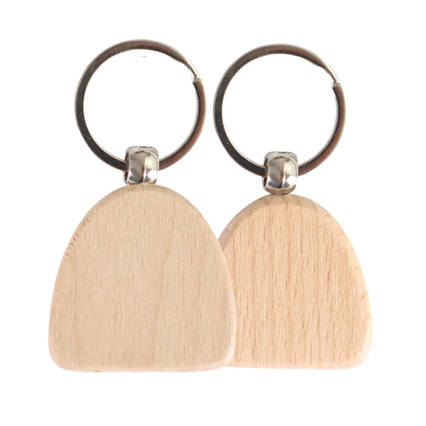 Wooden Dome Shape Keychain