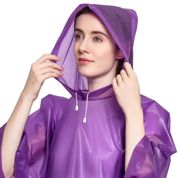 Rain Ponchos with Hood for Adults