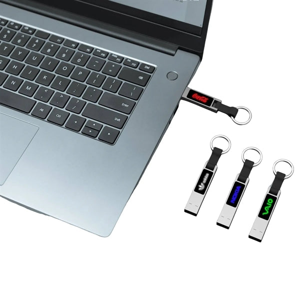 LED Light Up USB Flash Drive with Keyring