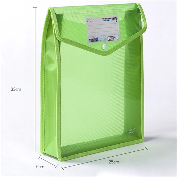 A4 Expandable Envelopes Plastic Document Folder with Button