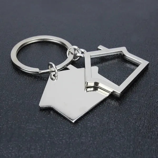 House Shaped Metal Realtor Keychains