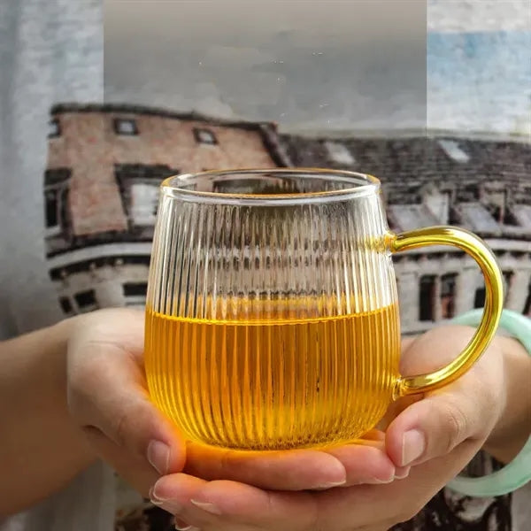 Glass Coffee Tea Mug With Handle