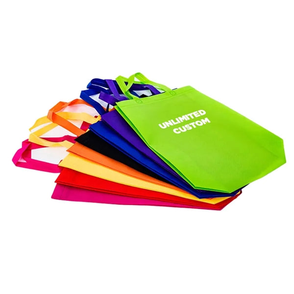Non-Woven Vertical Foldable Tote Bags with Long Handle