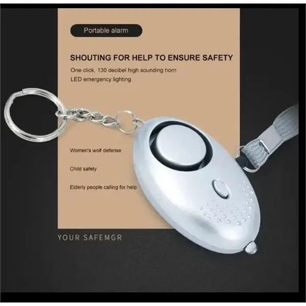 Personal Security Alarm Keychain with LED Lights