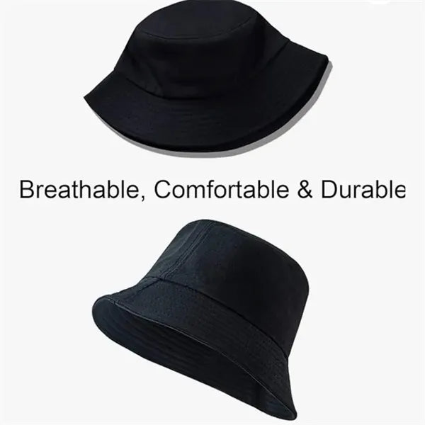 Cotton Bucket Hat Summer Sun Beach Fishing Cap
