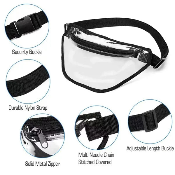 Waist Chest Pocket Belt Bag Clear