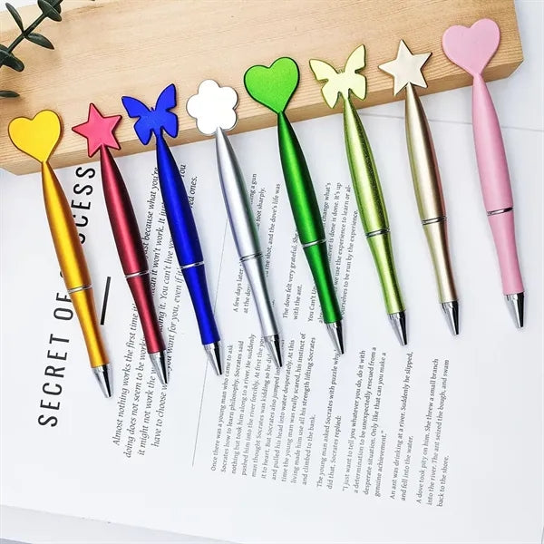 Heart Pentagram Butterfly Shaped Rotary Ballpoint Pens