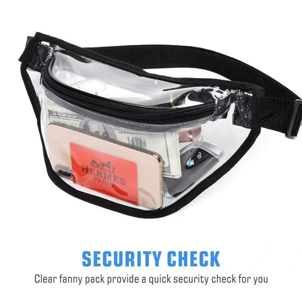 Clear Fanny Pack Fashion Stadium Approved PVC Waist Bag